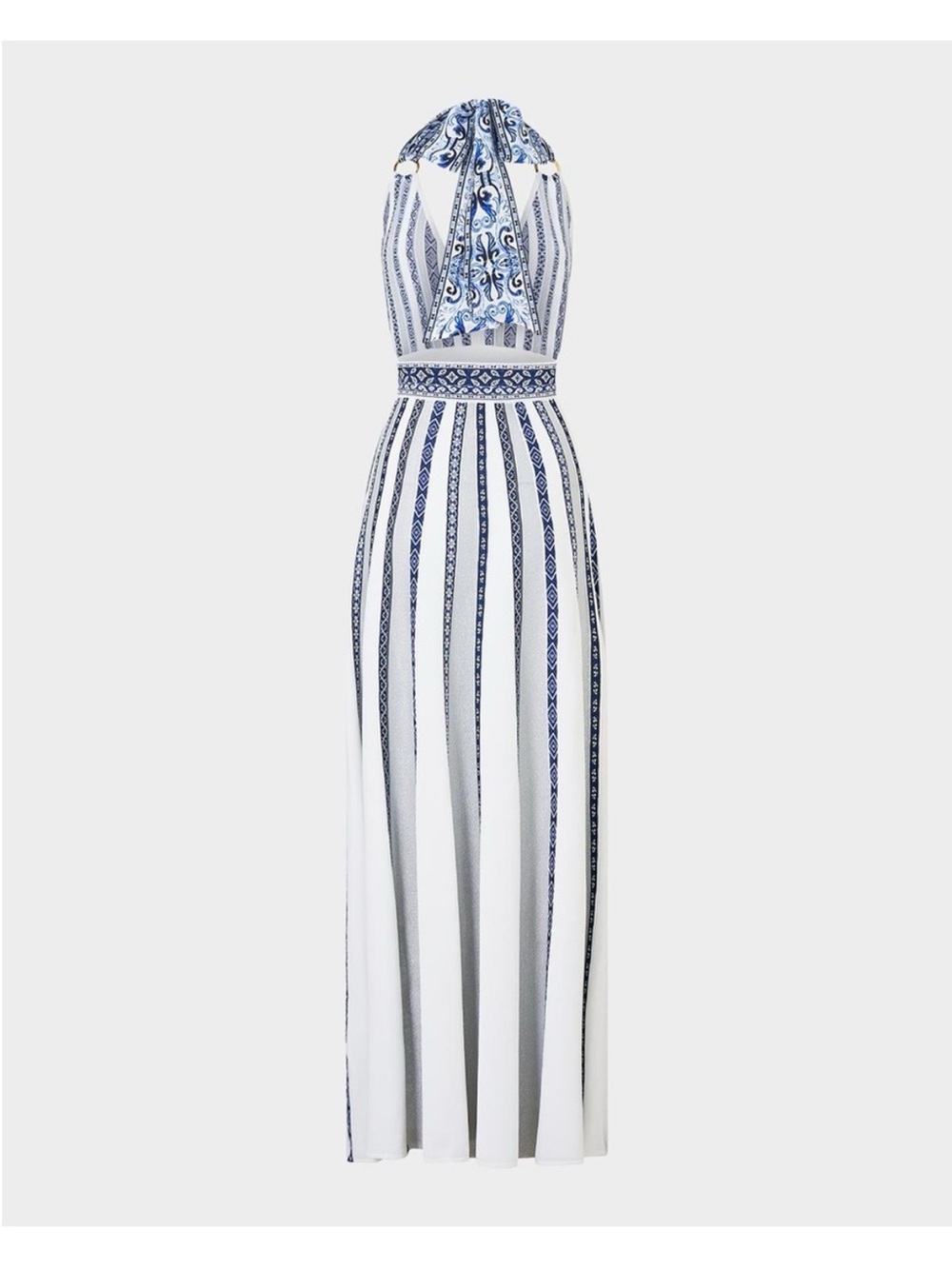 Camilla Halter Knit Dress with Silk Tie - Picture 8 of 9